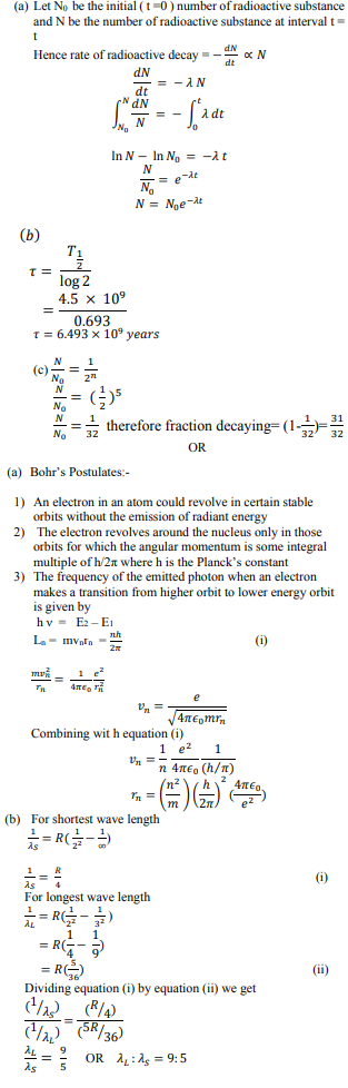 Derive the law of radioactive decay